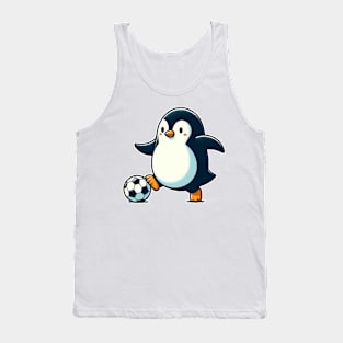 little penguin as a soccer player Tank Top